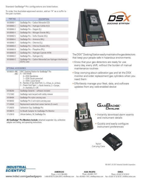 INDUSTRIAL SCIENTIFIC GAS BADGE PRO TAŞINABİLİR ClO2 (Klordioksit) GAZ DEDEKTÖRÜ