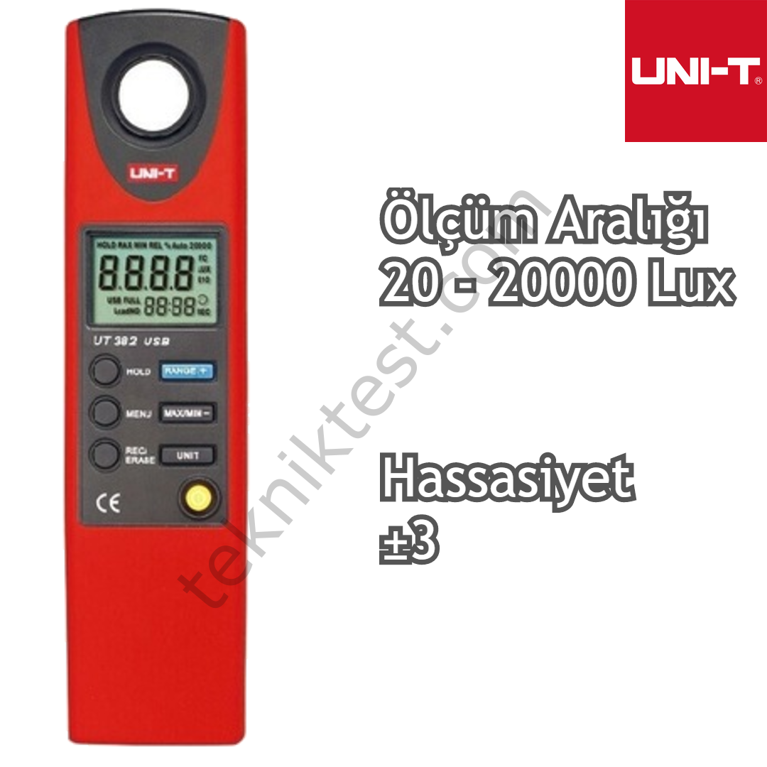 Uni-t UT382 Luxmetre (PC Bağlantılı)