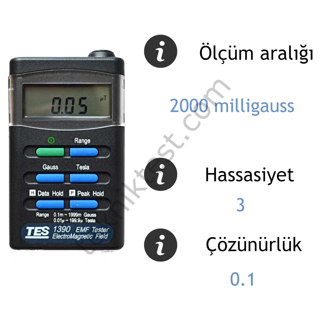 Tes 1390 Gaussmetre