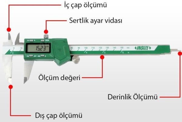 İnsize 1103-150 Dijital Kumpas 0-150mm