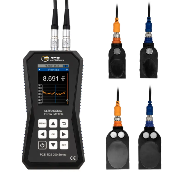 PCE-TDS 200 ML 4 Ultrasonik Debimetre Sensör Dahil