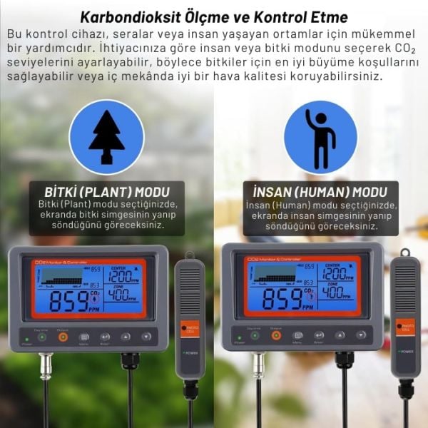 AZ 7530 Sera ve Ortam Karbondioksit Kontrol Cihazı