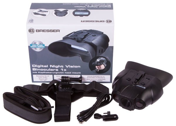 Bresser 1–2x Digital Night Vision Binoculars, with Head Mount