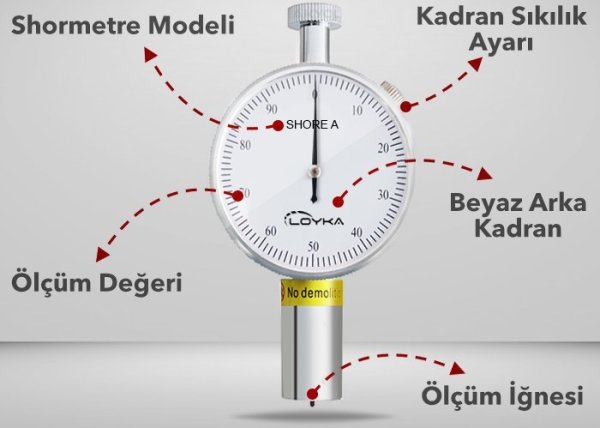 Loyka LX-A Shore A Sertlik Ölçüm Cihazı (Yumuşak Malzeme İçin)