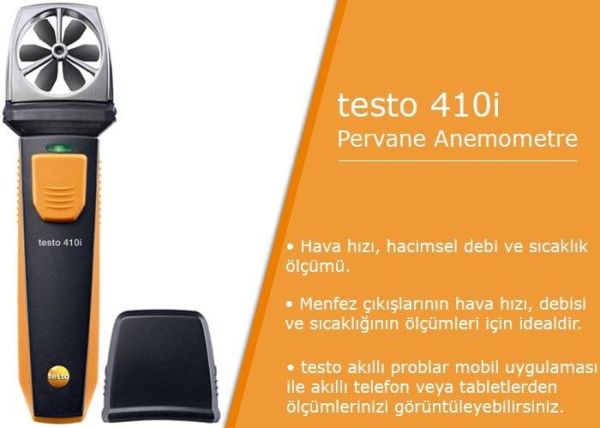 Testo 0563-0003 Akıllı Problar Havalandırma Seti Akıllı telefonlarla yönetilebilir