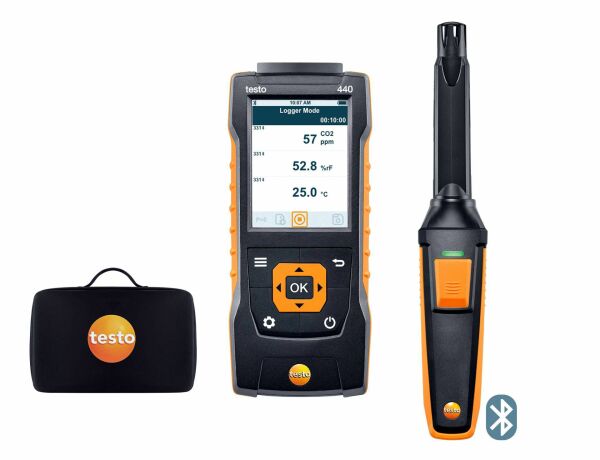 Testo 440 Bluetooth®'lu CO₂ Seti