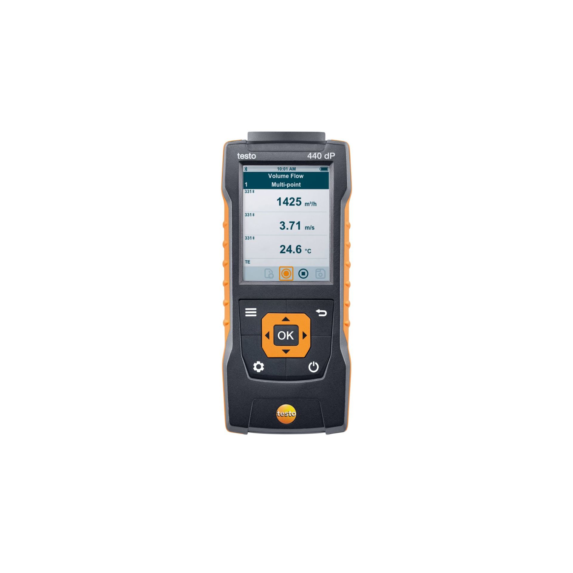 Testo 440 dP - Fark basınç sensörü içeren hava hızı ve iç hava kalitesi ölçüm cihazı