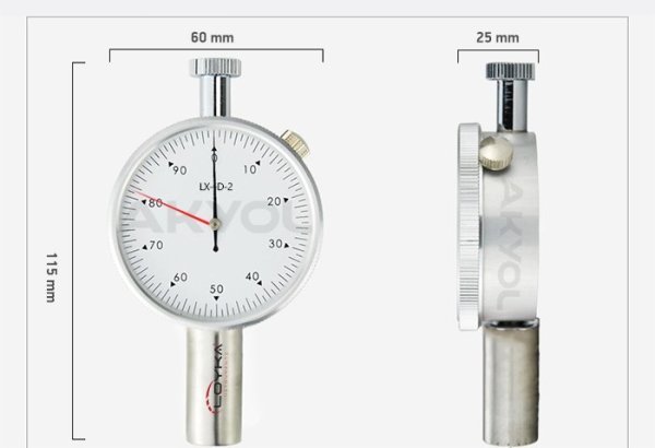 LX-D-2 Shore D Çift İbreli Sertlik Ölçüm Cihazı (Sert Kauçuk İçin)