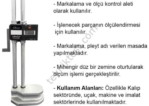 Loyka 4029 Çift Sütunlu Dijital Mihengir 300 mm