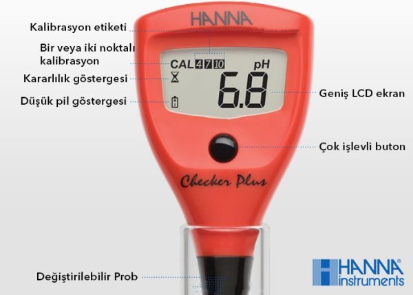 Hanna HI98103 Ph Ölçer 0.1 pH İnce Problu