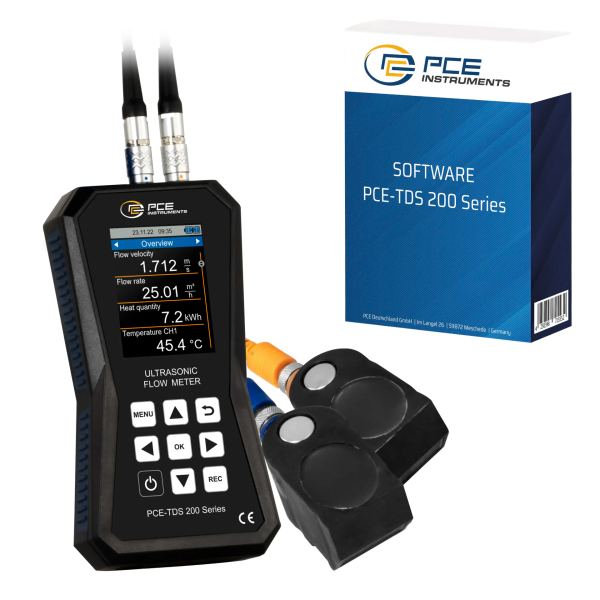 PCE-TDS 200 M-SW-KIT Ultrasonik Debimetre Yazılım dahil