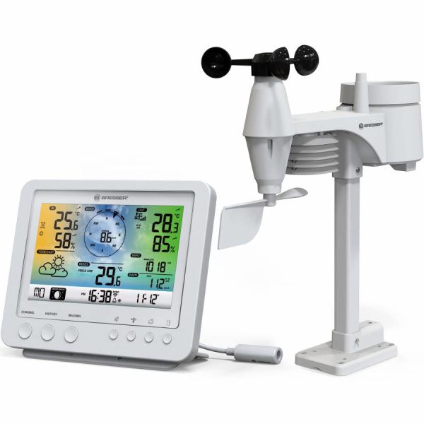 Bresser 5-in-1 Wi-Fi Weather Station with Colour Display, white