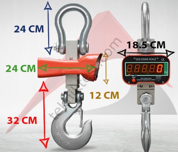 Desis OCS-A Dijital Vinç Baskülü - Hassasiyet:5 kg. Max: 10 ton.