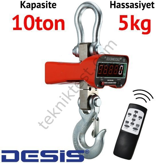 Desis OCS-A Dijital Vinç Baskülü - Hassasiyet:5 kg. Max: 10 ton.