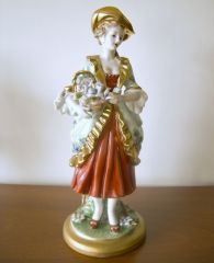 Meissen damgalı porselen bayan figürü biblo damgalı Y:23 cm.