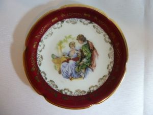 Limoges imzalı porselen duvar tabağı Ç 11,5cm