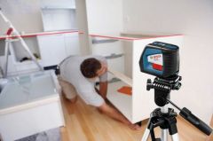 Bosch GLL 2-50 Çapraz Çizgili Lazer + BM 1 Mıknatıslı Sabitleme Aparatı