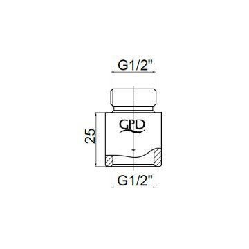 GPD Musluk Batarya Uzatma 2,5 cm UZT04