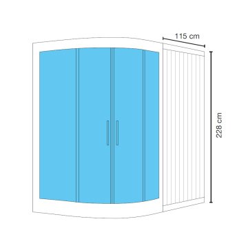 S'tina Compact Sauna Sistem Duşakabin Lyon