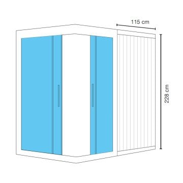 S'tina Compact Sauna Sistem Duşakabin Alex