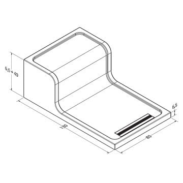 S'tina Flat Dikdörtgen Oturmalı Duş Teknesi Lock 80x130 cm