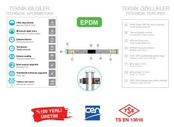 Mistillo Klozet Taharet Flex Hortum 100 cm