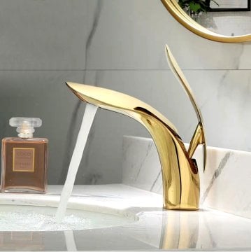 Fause Lavabo Bataryası Leaf Altın Gold KLB103-G