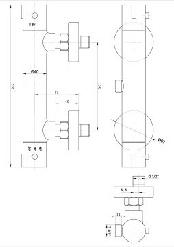 Fause Termostatik Banyo Duş Bataryası KTB102