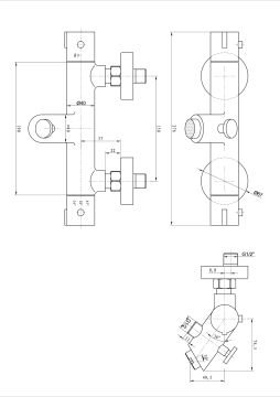 Fause Termostatik Banyo Bataryası Siyah KTB101-B