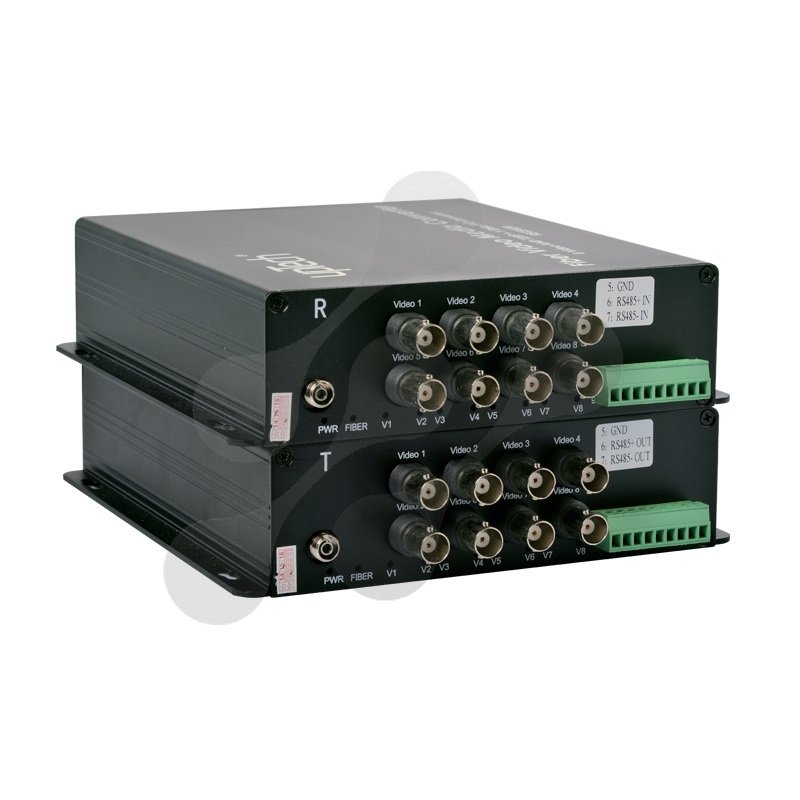 Fiber Media Converter - 8 Video AHD 1080P + 1 Data