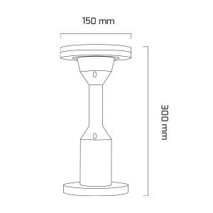 Goya 12 Watt 15X30cm Bahçe Armatür 3000K Gün Işığı GY 6254