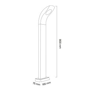 Goya 10 Watt 16,5X7,5X80cm Bahçe Armatür 3000K Gün Işığı GY 6256