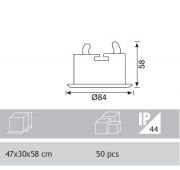 Jupiter GU5.3 Duy Krom Camlı Banyo Spot JH515