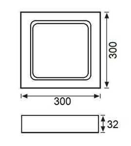 Jupiter 4000K Natural Beyaz 24W Sıva Üstü Kare Led Panel LC446