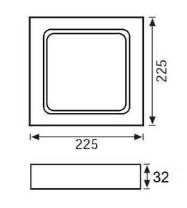 Jupiter 3000K Gün Işığı 18W Sıva Üstü Kare Led Panel LC445