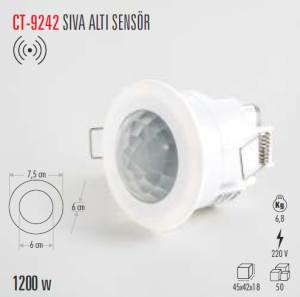 Cata 600W Sıva Altı Sensör CT-9242