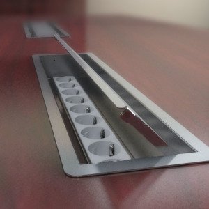 Toplantı Masası Metal Priz Kasa Seti 10 Modül İnox - 3400 10 01 ( Boş Kasa )