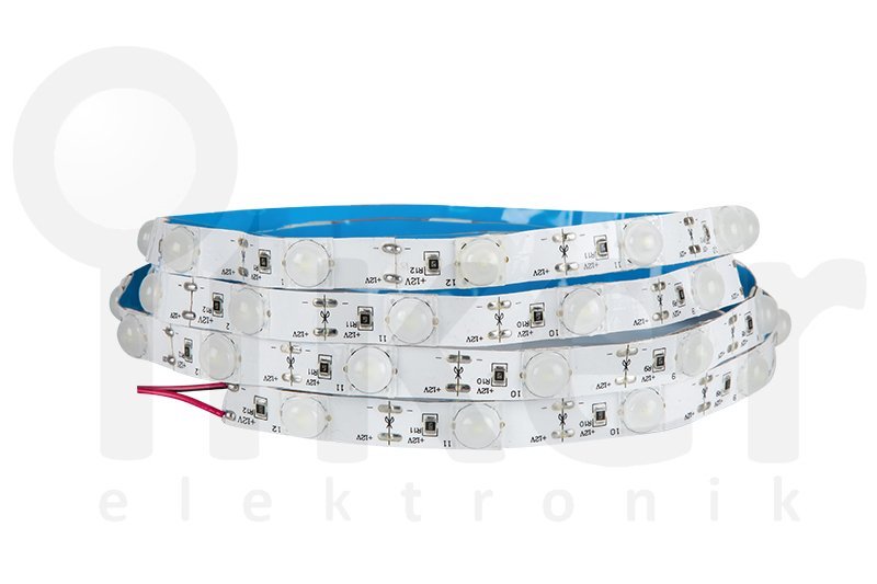 Lensli Şerit LED 12 VDC Dış Mekan - 5 Mt. Soğuk Beyaz Işık FSIL.3030.1264.2412