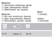 Jupiter Bahçe Tavan Armatürü JW700