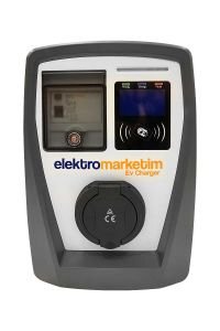 Elektromarketim EMEV-22-3F32-PT2 22kW 3 Faz 32A Tip 2 Soketli Elektrikli Araç Şarj İstasyonu