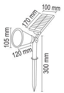 Forlife 15W  6500K Solar Bahçe Çİm Armatürü FL-3121