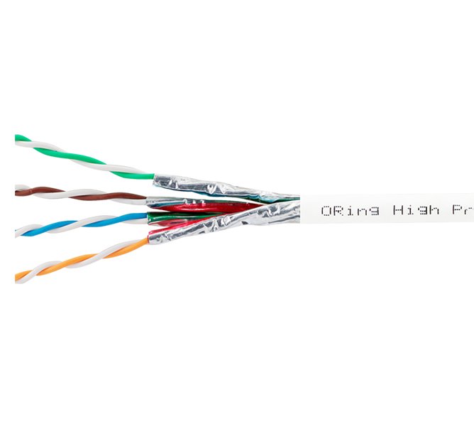 Oring 1Mt S/FTP CAT6A 23AWG PIMF LSZH Network Kablosu 500mt Whıte RW-SS06A01WH