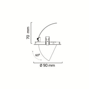 Goya 8W COB Led Downlight Armatür GY 3030 8