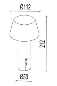 Jupiter 2W Taşınabilir Kırmızı Masa Lambası JT003 K