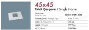 Mutlusan 100x37/50 İçin 45x45 P.M.Seti (Tekli) Yeni- 001 047 070001 00 00