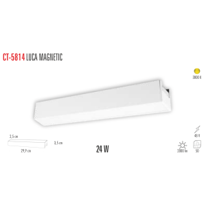 CATA 24W LUCA Magnet Led Spot(Günışığı) CT-5814G