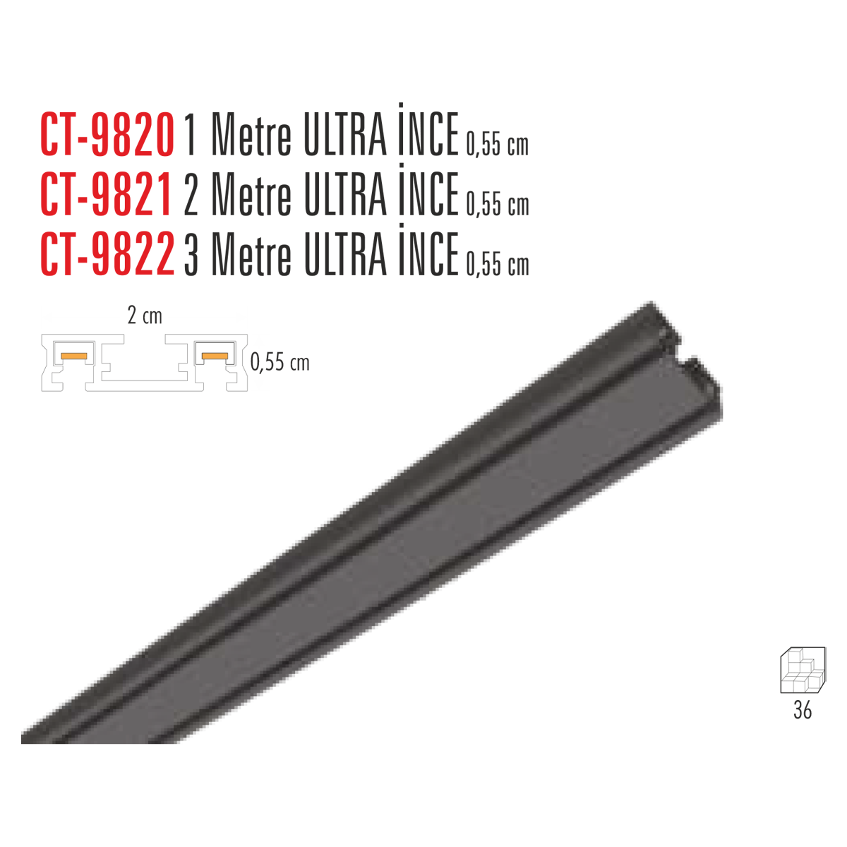 CATA Magnet Ray (1Metre) Siyah CT-9820