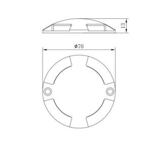 Jupiter 1W Silver 3000K Gün Işığı LED Deck Armatürü LG923