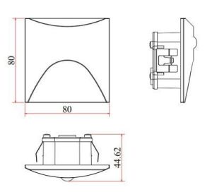 Jupiter 3w Siyah LED 3000K Sensörlü LED Duvar Armatürü LW776 S