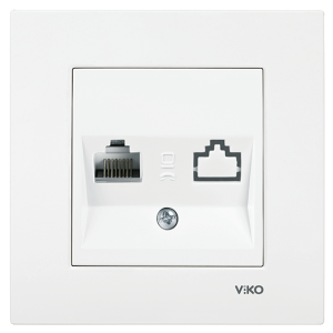 Viko Karre Tekli Data Prizi - Beyaz (RJ45 CAT5E) (Çerçeve Hariç) 90967032